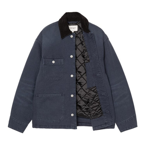 Carhartt Wip W' Michigan Coat Jacket - Dark Navy / Black Stone Canvas - Streetart.fr